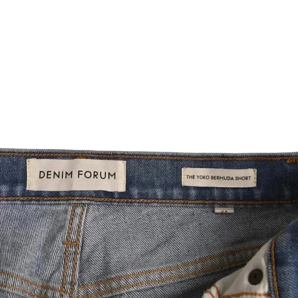 Aritzia Denim Forum The Yoko Bermuda Jean Short Denim Blue Size 25 - Picture 10 of 16